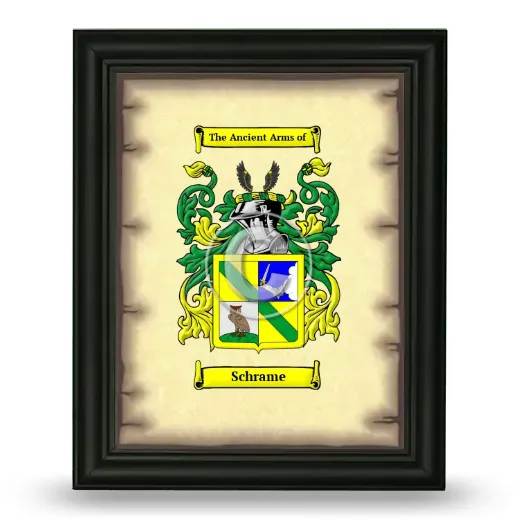 Schrame Coat of Arms Framed - Black