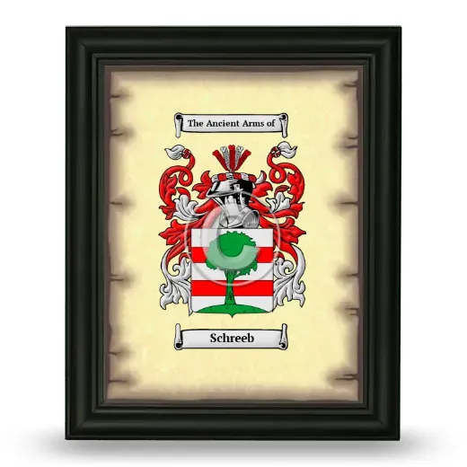 Schreeb Coat of Arms Framed - Black