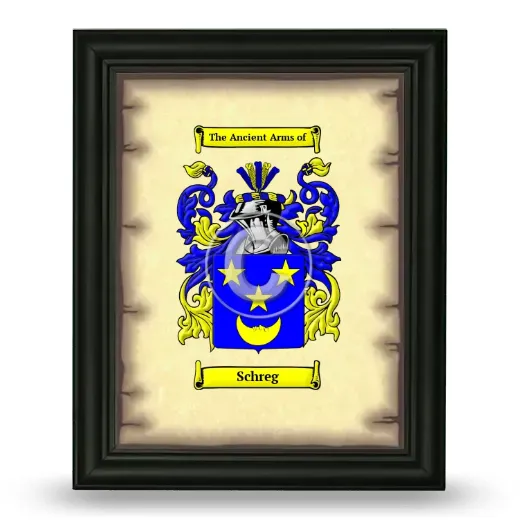 Schreg Coat of Arms Framed - Black
