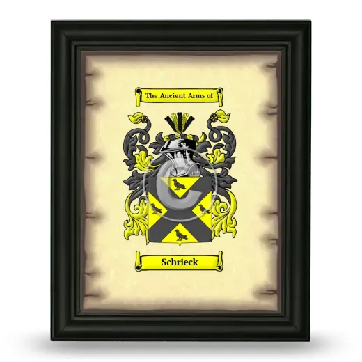 Schrieck Coat of Arms Framed - Black