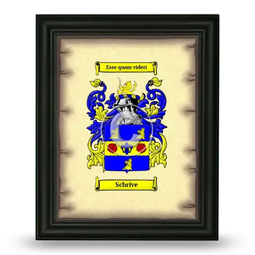 Schrive Coat of Arms Framed - Black