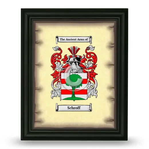 Schroff Coat of Arms Framed - Black