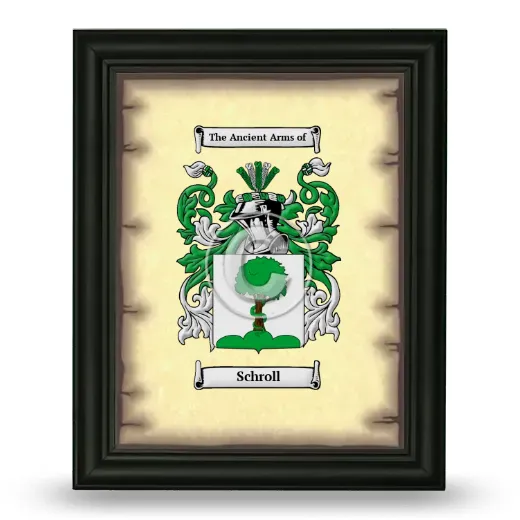 Schroll Coat of Arms Framed - Black