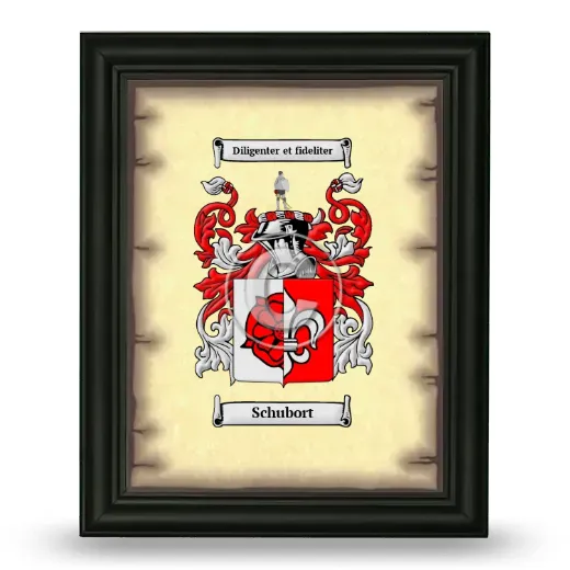 Schubort Coat of Arms Framed - Black