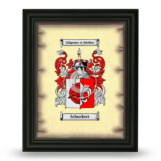 Schuckert Coat of Arms Framed - Black