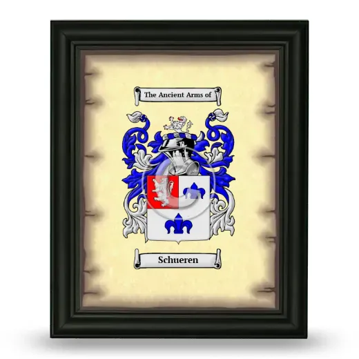 Schueren Coat of Arms Framed - Black