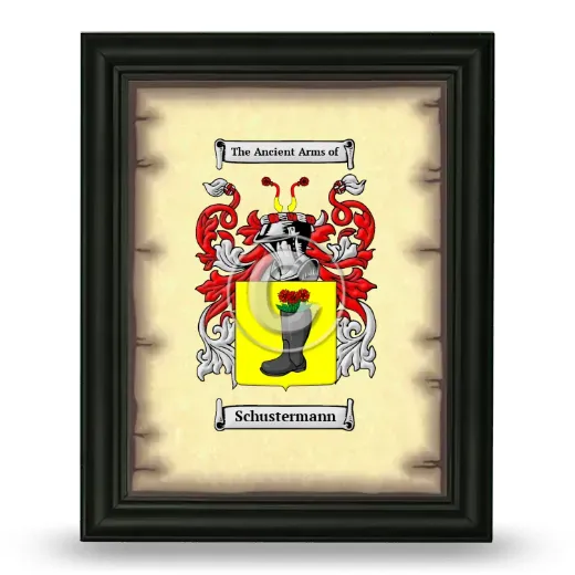 Schustermann Coat of Arms Framed - Black