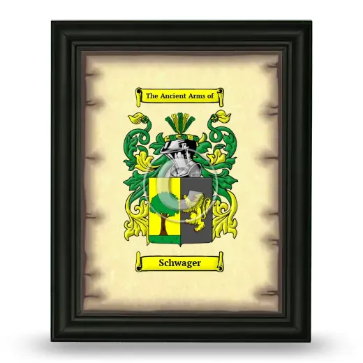 Schwager Coat of Arms Framed - Black