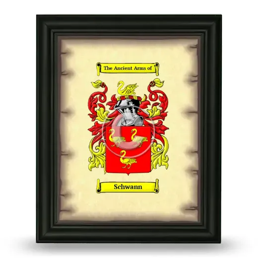 Schwann Coat of Arms Framed - Black
