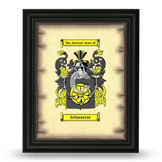 Schwartze Coat of Arms Framed - Black