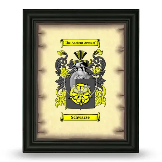 Schwarze Coat of Arms Framed - Black