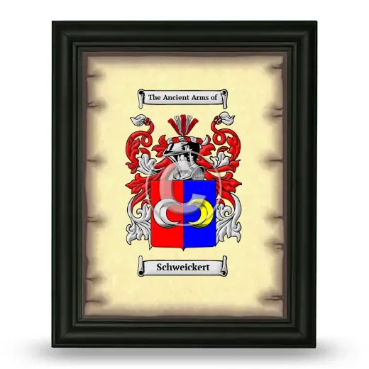 Schweickert Coat of Arms Framed - Black