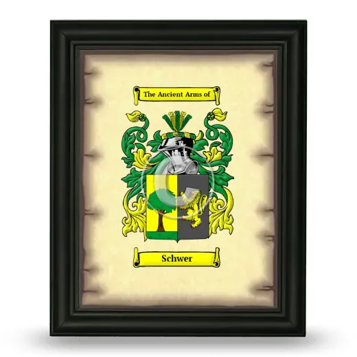 Schwer Coat of Arms Framed - Black