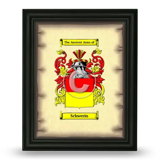 Schwerin Coat of Arms Framed - Black