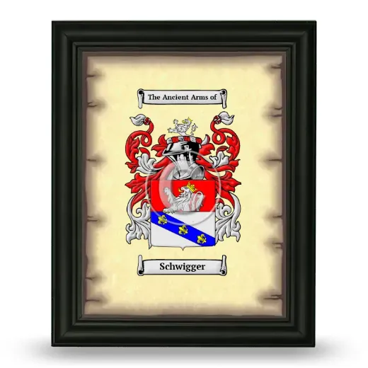 Schwigger Coat of Arms Framed - Black