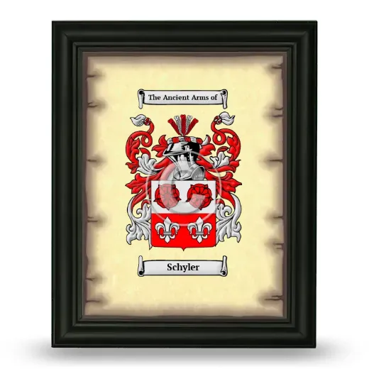 Schyler Coat of Arms Framed - Black