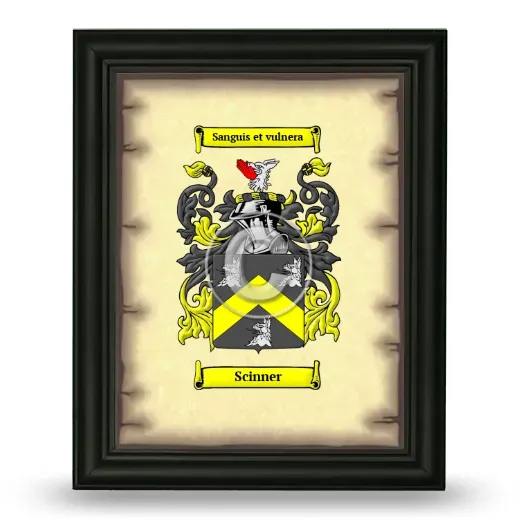 Scinner Coat of Arms Framed - Black