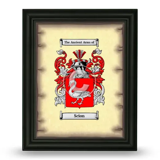 Scion Coat of Arms Framed - Black