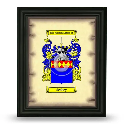 Scobey Coat of Arms Framed - Black