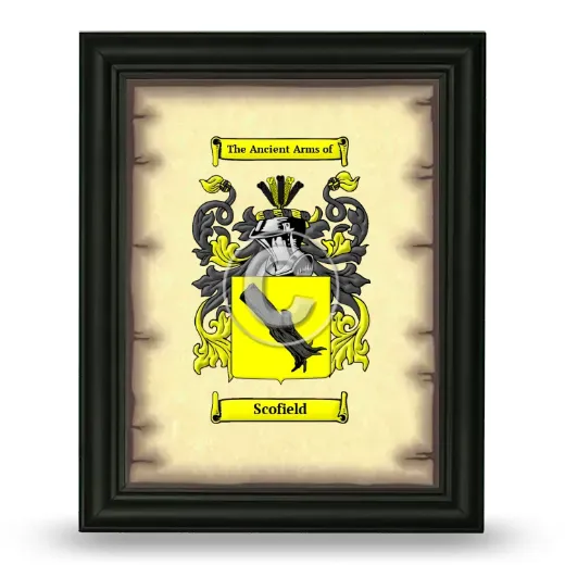 Scofield Coat of Arms Framed - Black