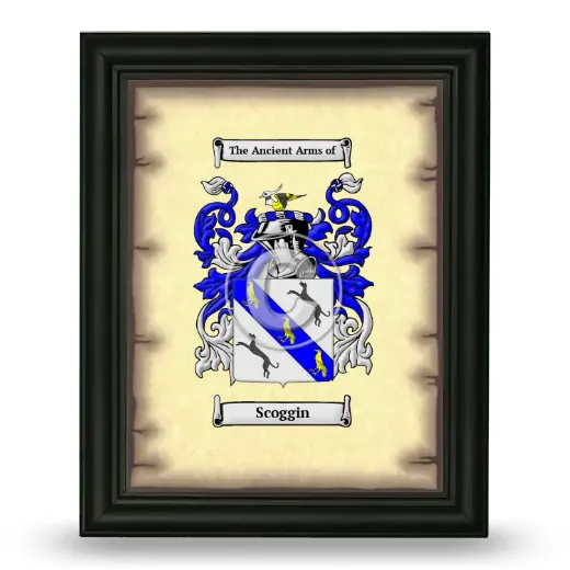 Scoggin Coat of Arms Framed - Black