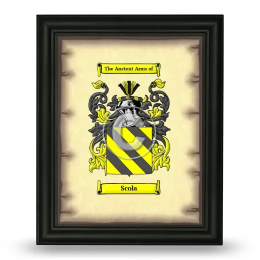 Scola Coat of Arms Framed - Black