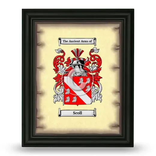 Scoll Coat of Arms Framed - Black