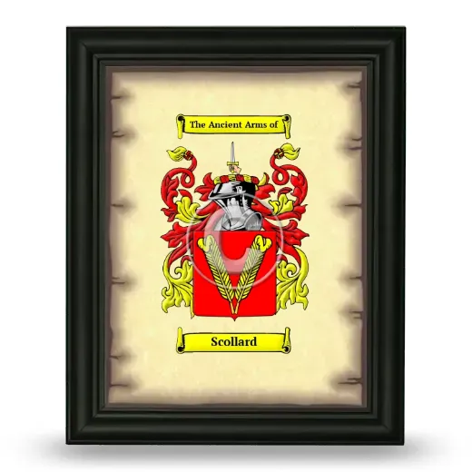 Scollard Coat of Arms Framed - Black