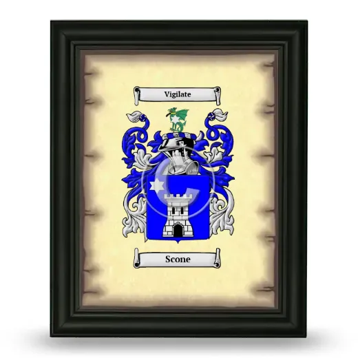 Scone Coat of Arms Framed - Black