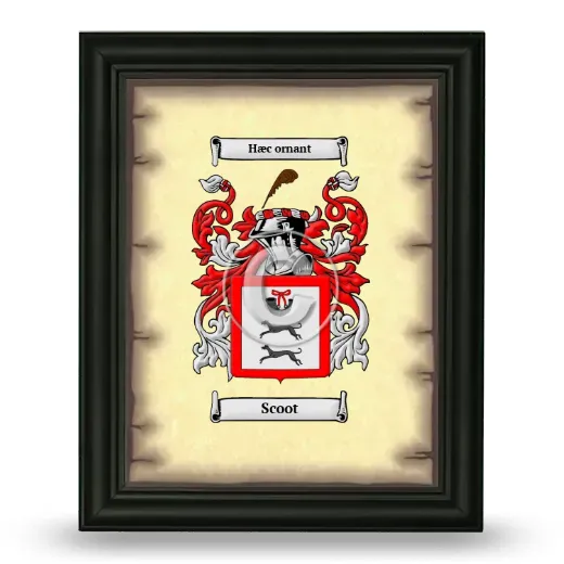 Scoot Coat of Arms Framed - Black