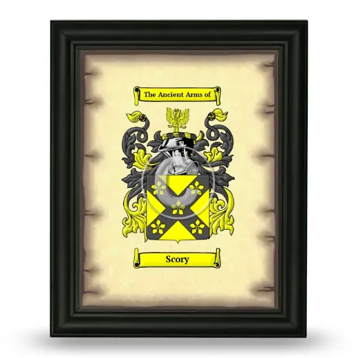 Scory Coat of Arms Framed - Black