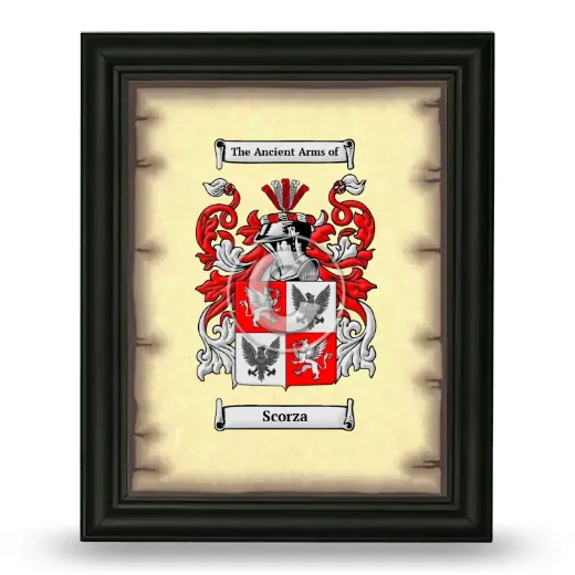 Scorza Coat of Arms Framed - Black
