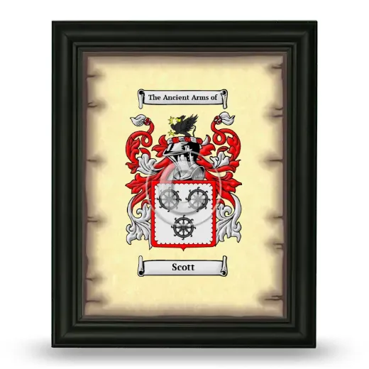 Scott Coat of Arms Framed - Black