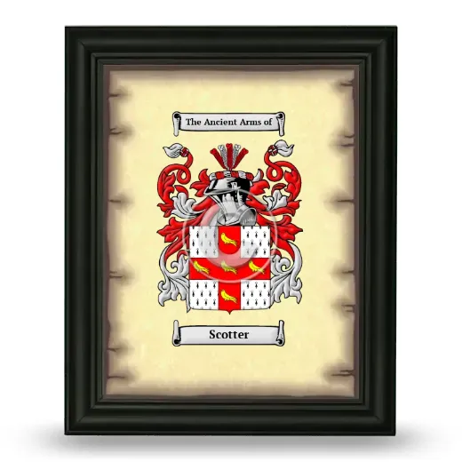 Scotter Coat of Arms Framed - Black