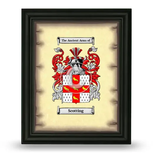 Scotting Coat of Arms Framed - Black