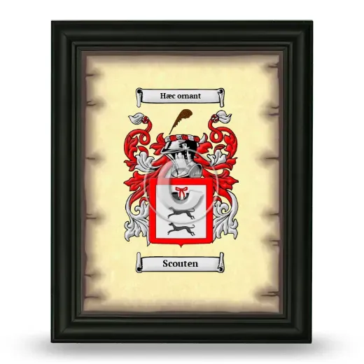 Scouten Coat of Arms Framed - Black