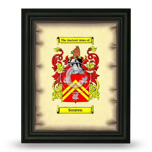 Scraten Coat of Arms Framed - Black