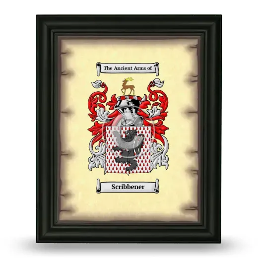Scribbener Coat of Arms Framed - Black