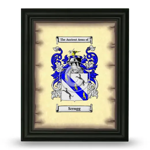 Scrugg Coat of Arms Framed - Black