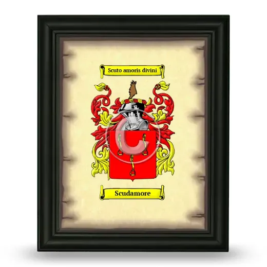 Scudamore Coat of Arms Framed - Black