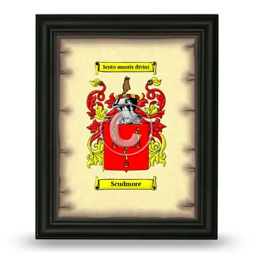 Scudmore Coat of Arms Framed - Black