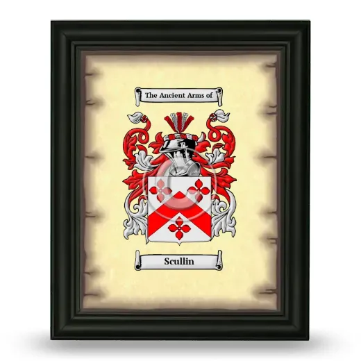 Scullin Coat of Arms Framed - Black