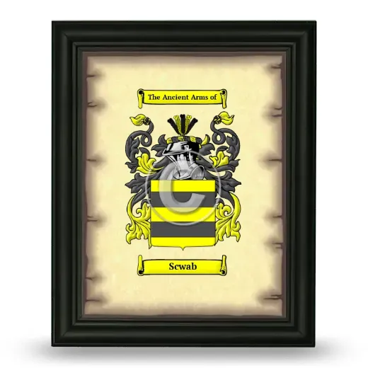 Scwab Coat of Arms Framed - Black