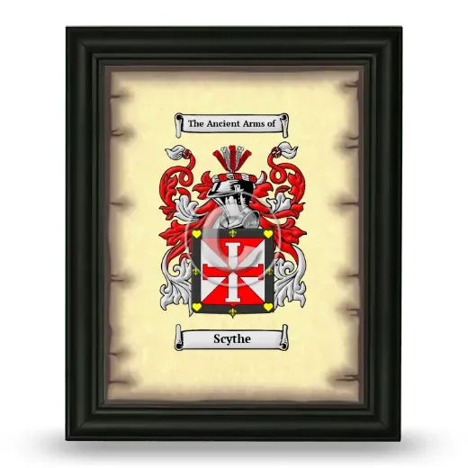 Scythe Coat of Arms Framed - Black