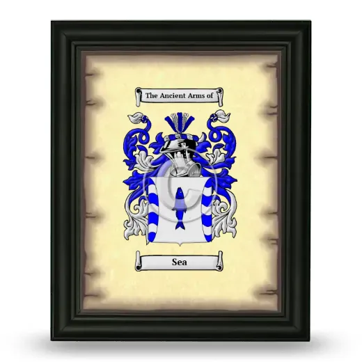 Sea Coat of Arms Framed - Black