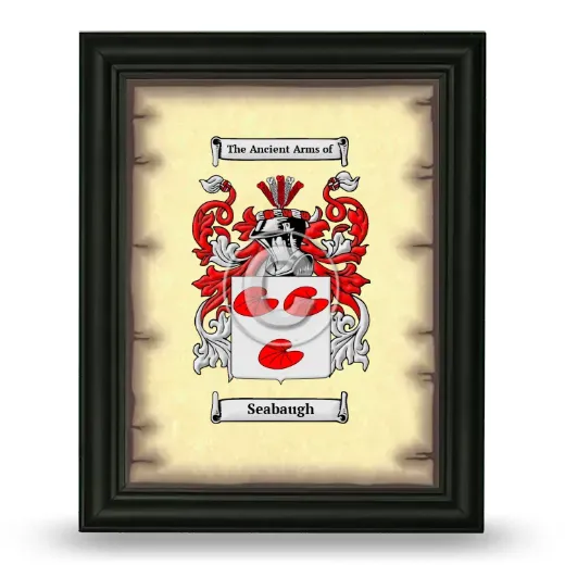 Seabaugh Coat of Arms Framed - Black