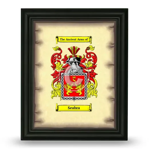 Seabra Coat of Arms Framed - Black