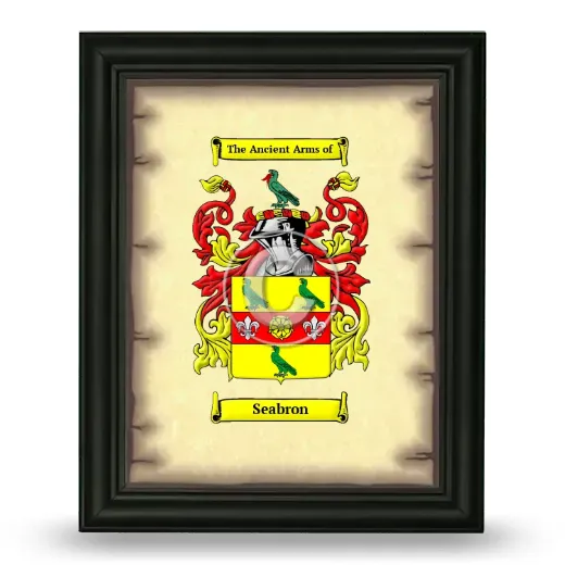 Seabron Coat of Arms Framed - Black