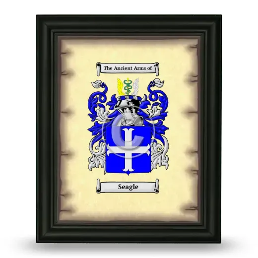Seagle Coat of Arms Framed - Black