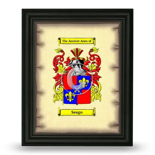 Seago Coat of Arms Framed - Black